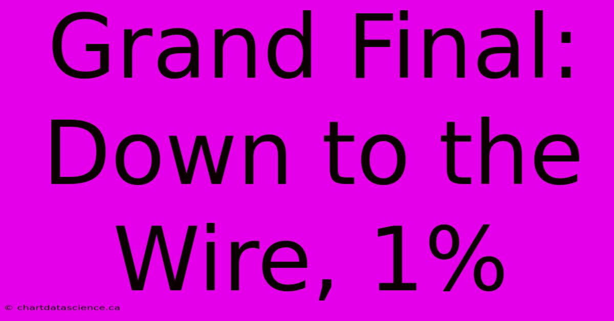 Grand Final: Down To The Wire, 1%