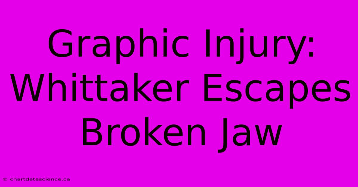 Graphic Injury: Whittaker Escapes Broken Jaw