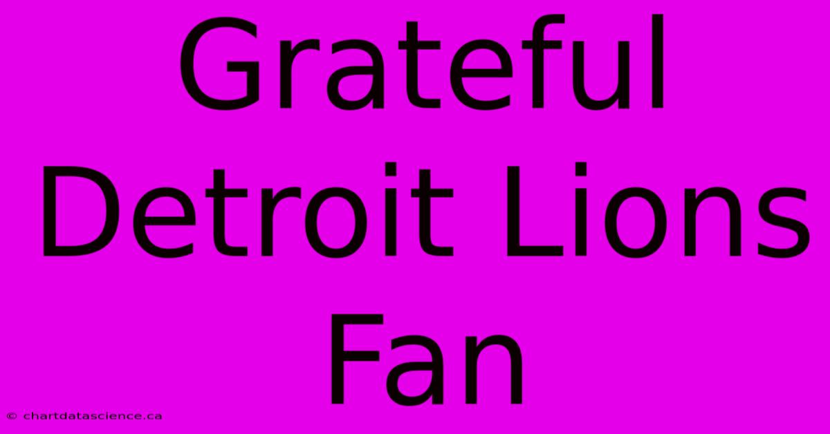 Grateful Detroit Lions Fan