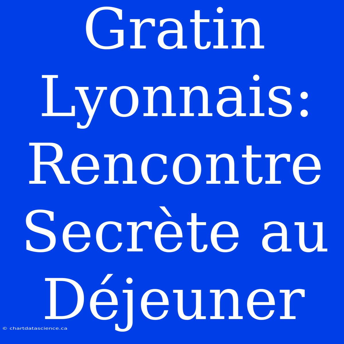 Gratin Lyonnais: Rencontre Secrète Au Déjeuner