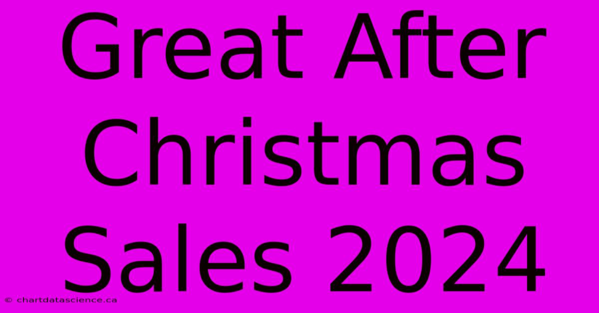 Great After Christmas Sales 2024