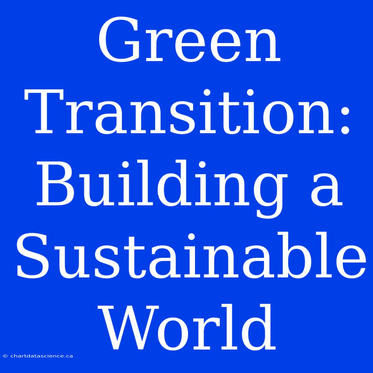 Green Transition:  Building A Sustainable World