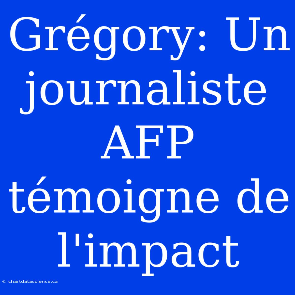 Grégory: Un Journaliste AFP Témoigne De L'impact