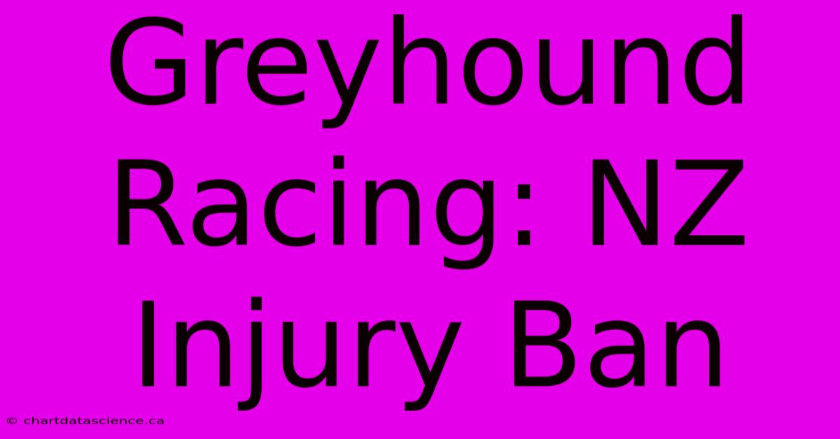 Greyhound Racing: NZ Injury Ban