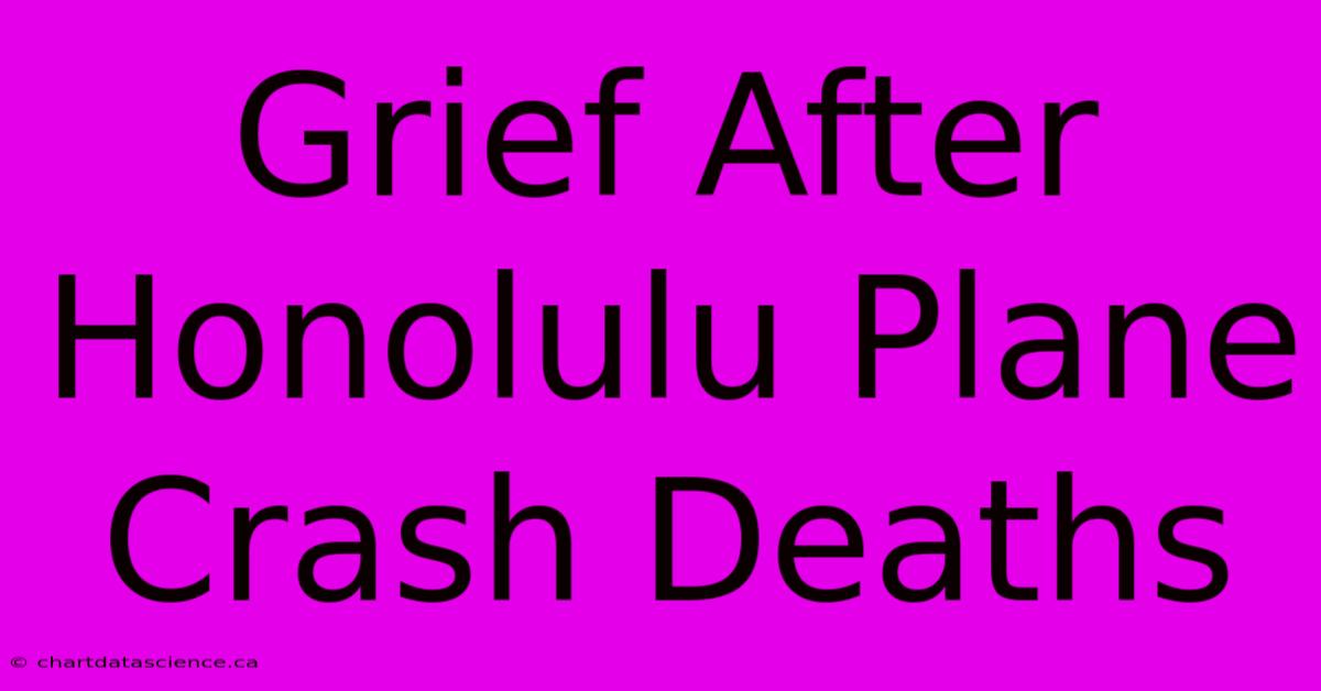 Grief After Honolulu Plane Crash Deaths