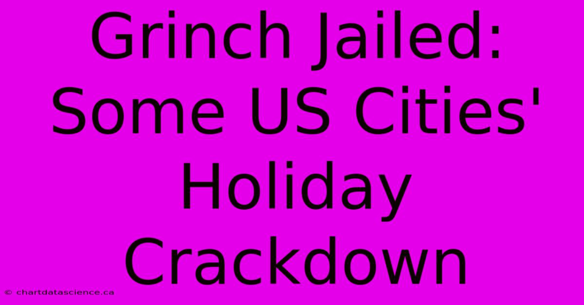 Grinch Jailed: Some US Cities' Holiday Crackdown