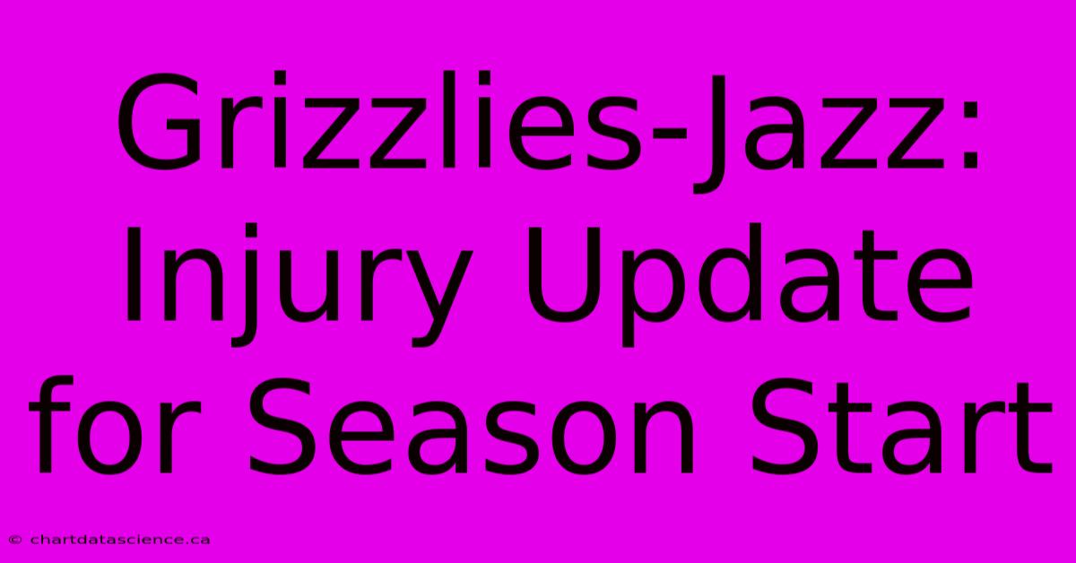 Grizzlies-Jazz: Injury Update For Season Start