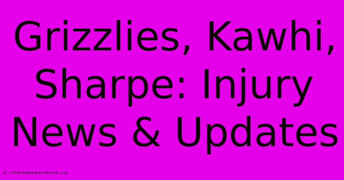 Grizzlies, Kawhi, Sharpe: Injury News & Updates