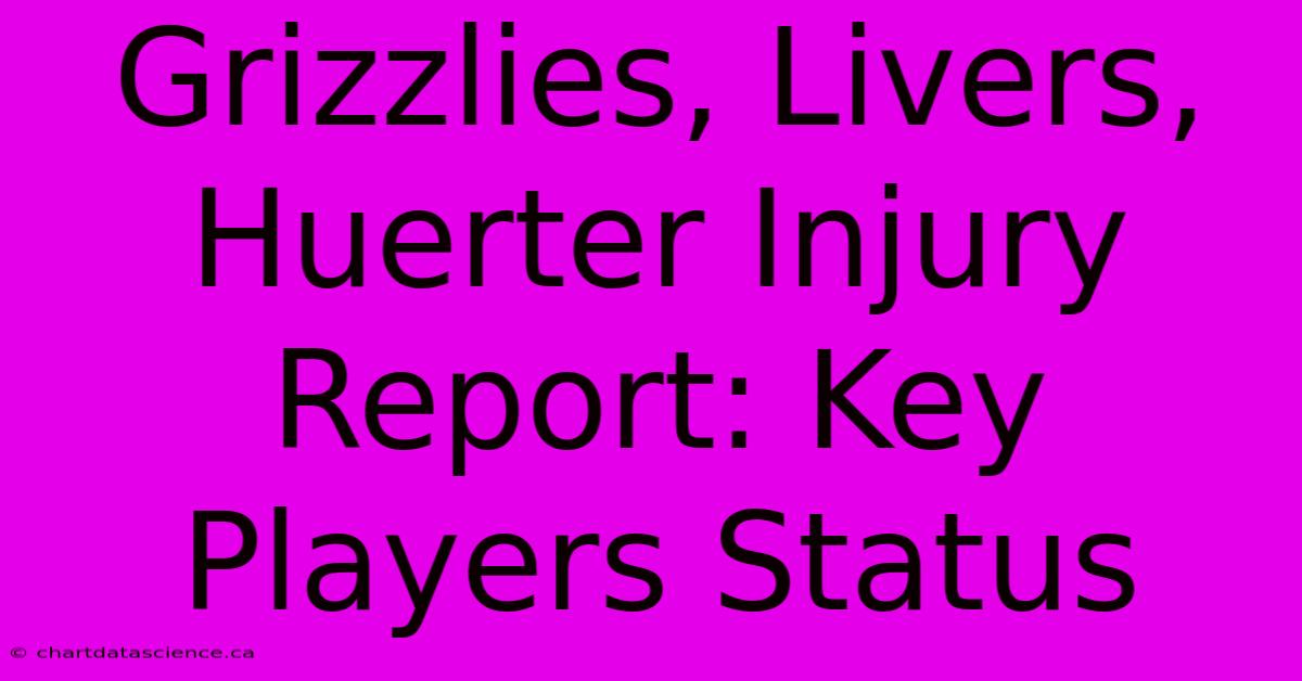 Grizzlies, Livers, Huerter Injury Report: Key Players Status