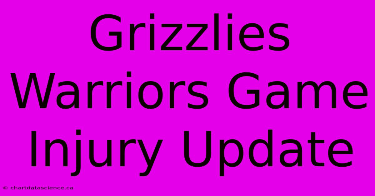 Grizzlies Warriors Game Injury Update