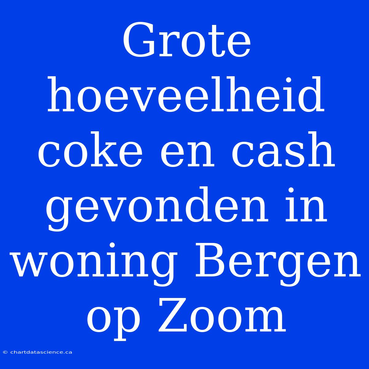 Grote Hoeveelheid Coke En Cash Gevonden In Woning Bergen Op Zoom