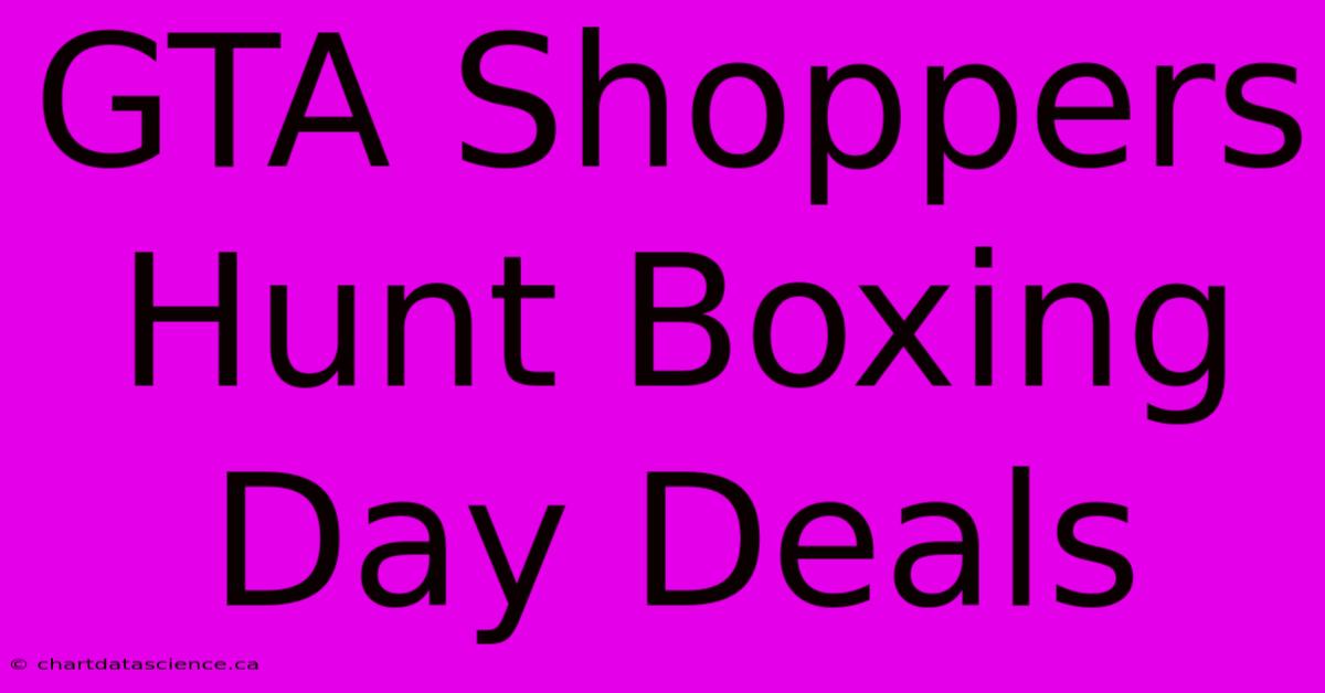 GTA Shoppers Hunt Boxing Day Deals