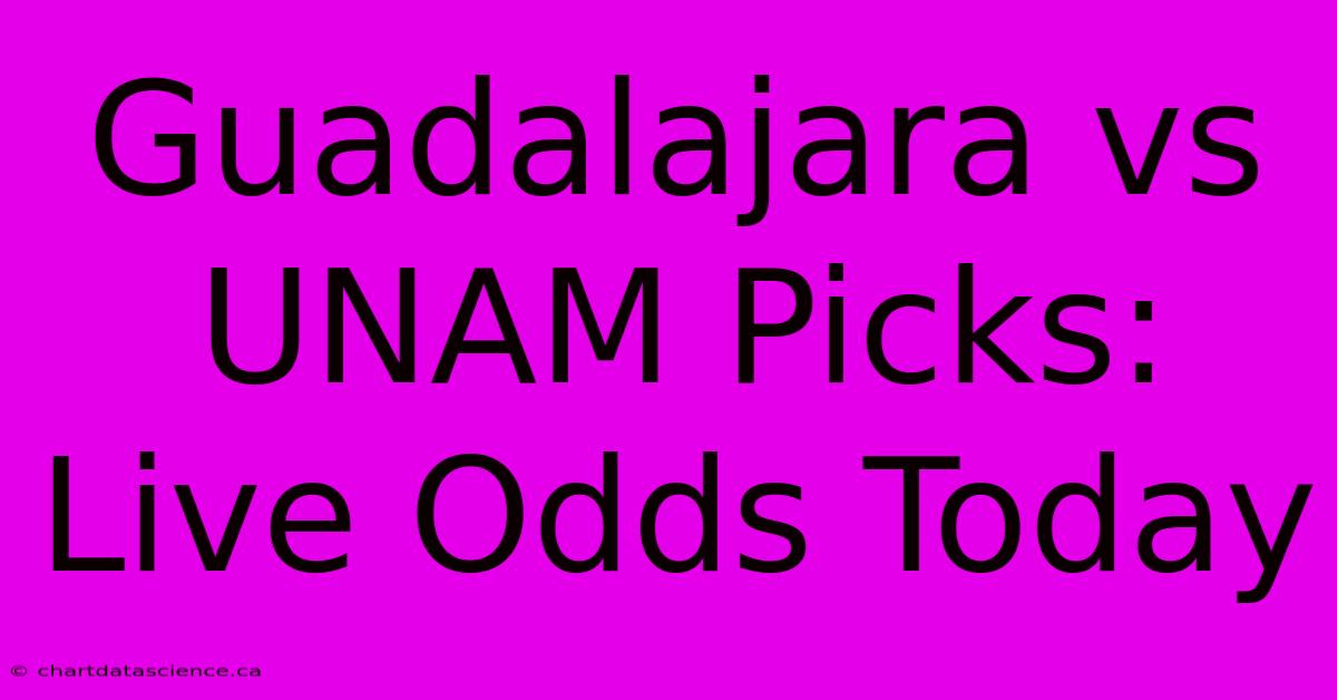 Guadalajara Vs UNAM Picks: Live Odds Today