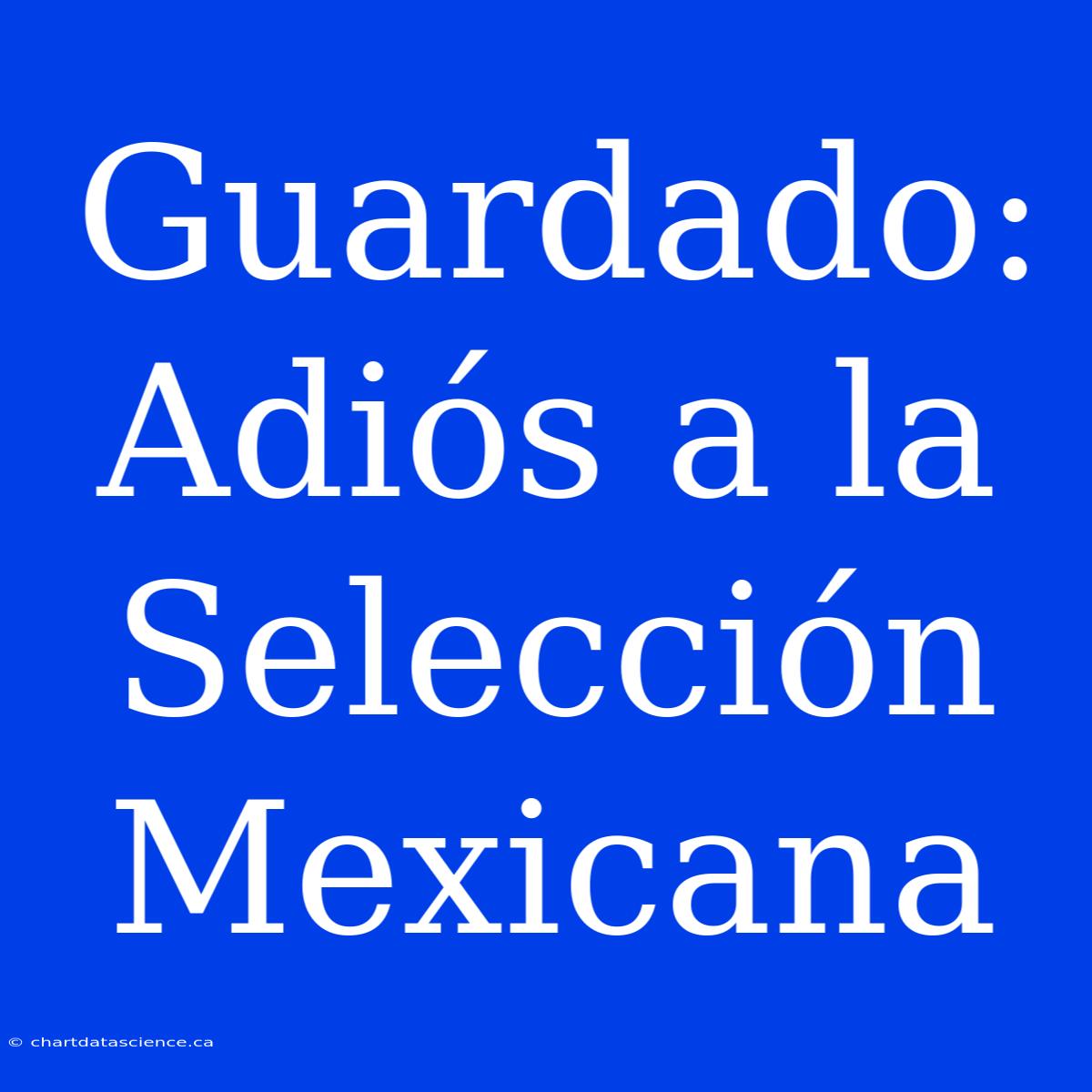 Guardado: Adiós A La Selección Mexicana