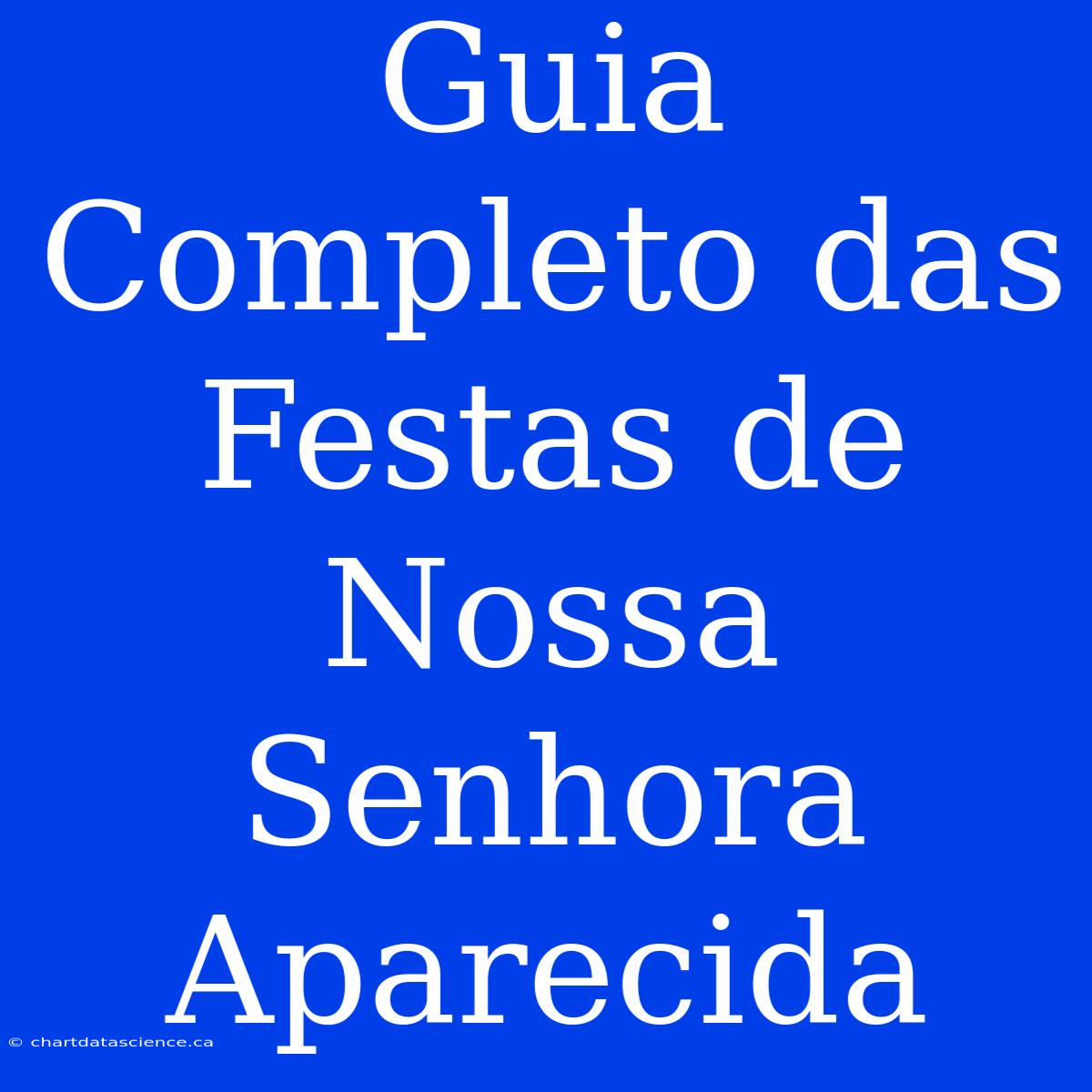 Guia Completo Das Festas De Nossa Senhora Aparecida