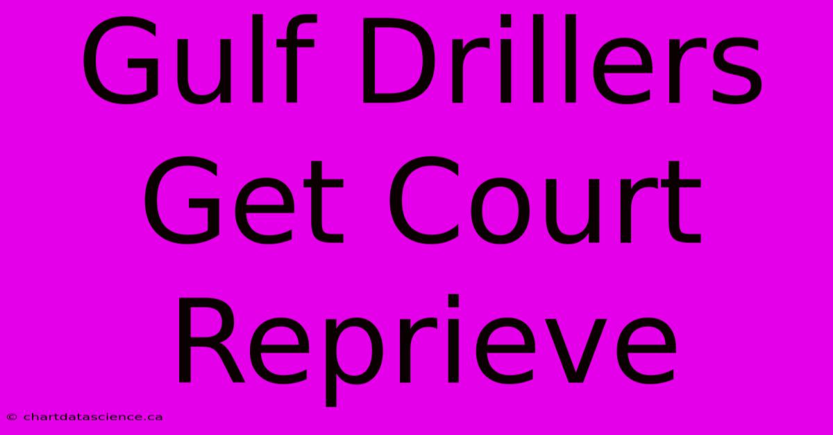 Gulf Drillers Get Court Reprieve