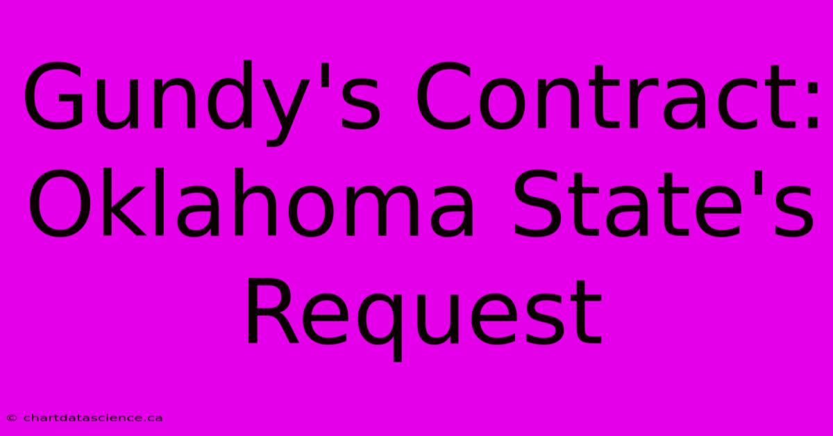 Gundy's Contract: Oklahoma State's Request