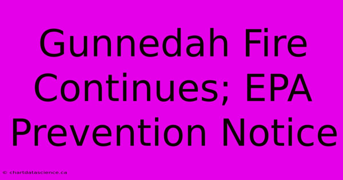 Gunnedah Fire Continues; EPA Prevention Notice