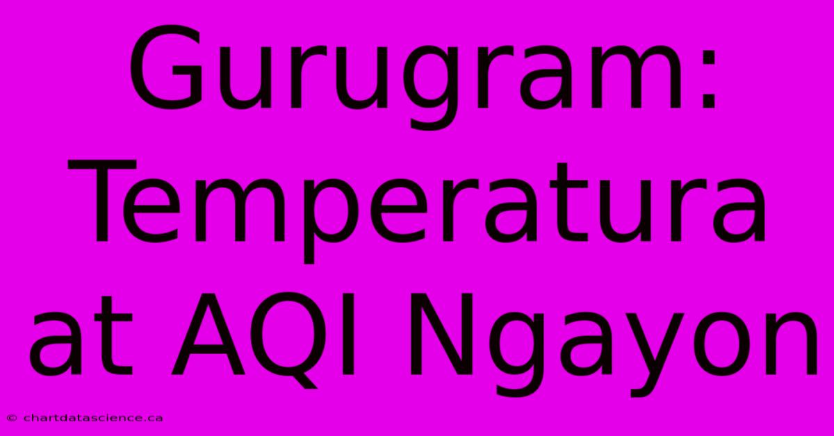 Gurugram: Temperatura At AQI Ngayon