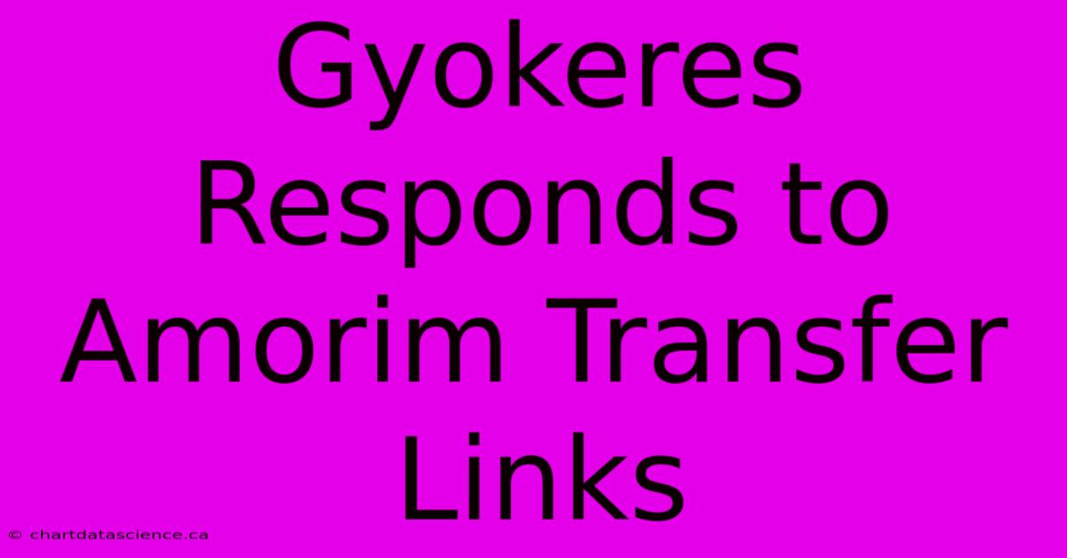 Gyokeres Responds To Amorim Transfer Links