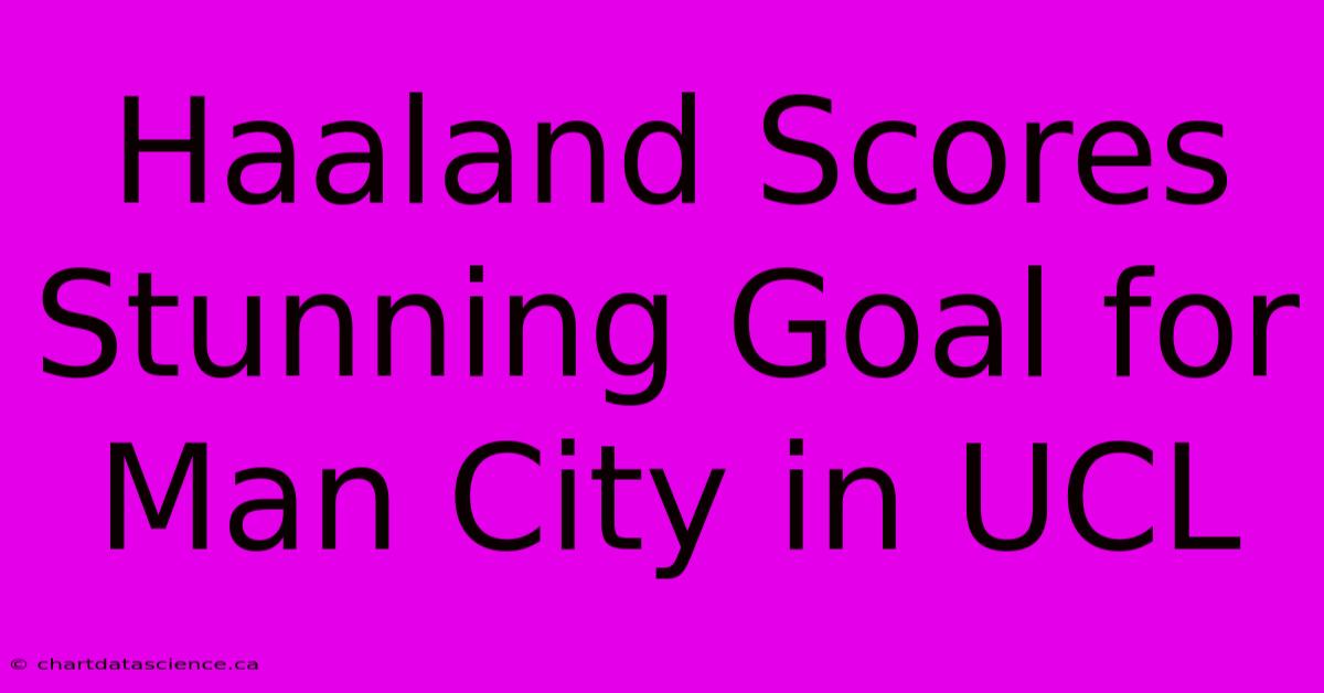 Haaland Scores Stunning Goal For Man City In UCL