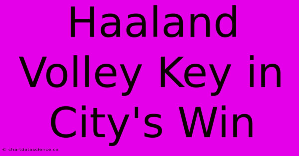 Haaland Volley Key In City's Win