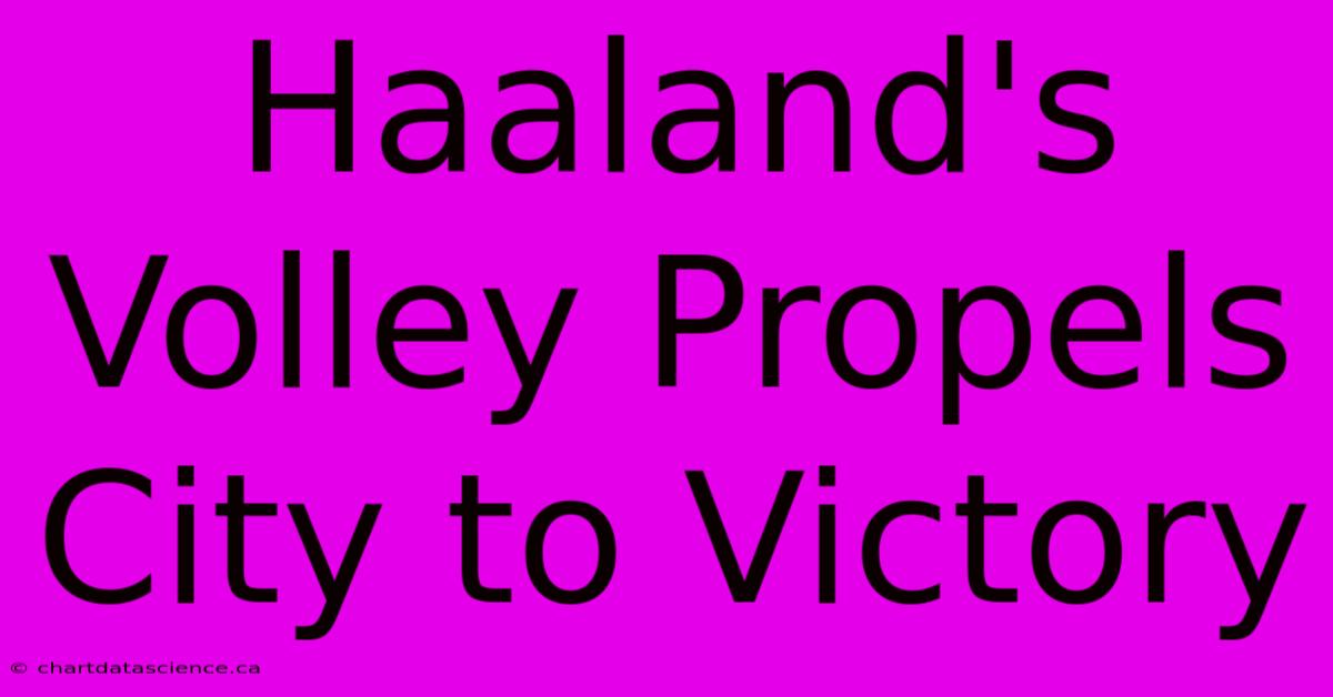 Haaland's Volley Propels City To Victory 