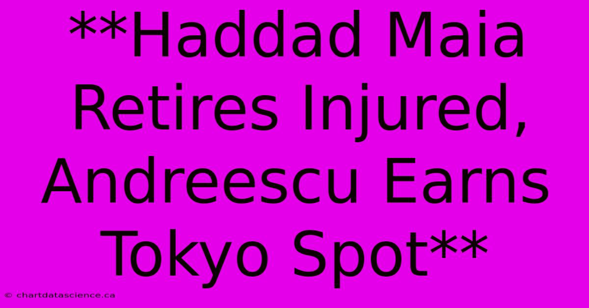 **Haddad Maia Retires Injured, Andreescu Earns Tokyo Spot** 