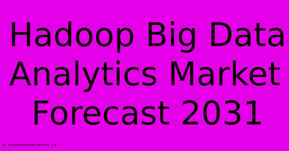 Hadoop Big Data Analytics Market Forecast 2031