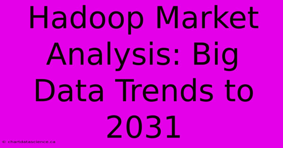 Hadoop Market Analysis: Big Data Trends To 2031 