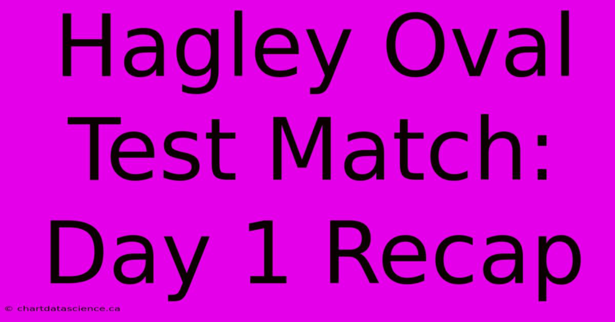 Hagley Oval Test Match: Day 1 Recap