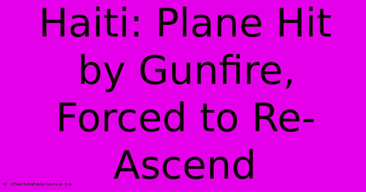 Haiti: Plane Hit By Gunfire, Forced To Re-Ascend 