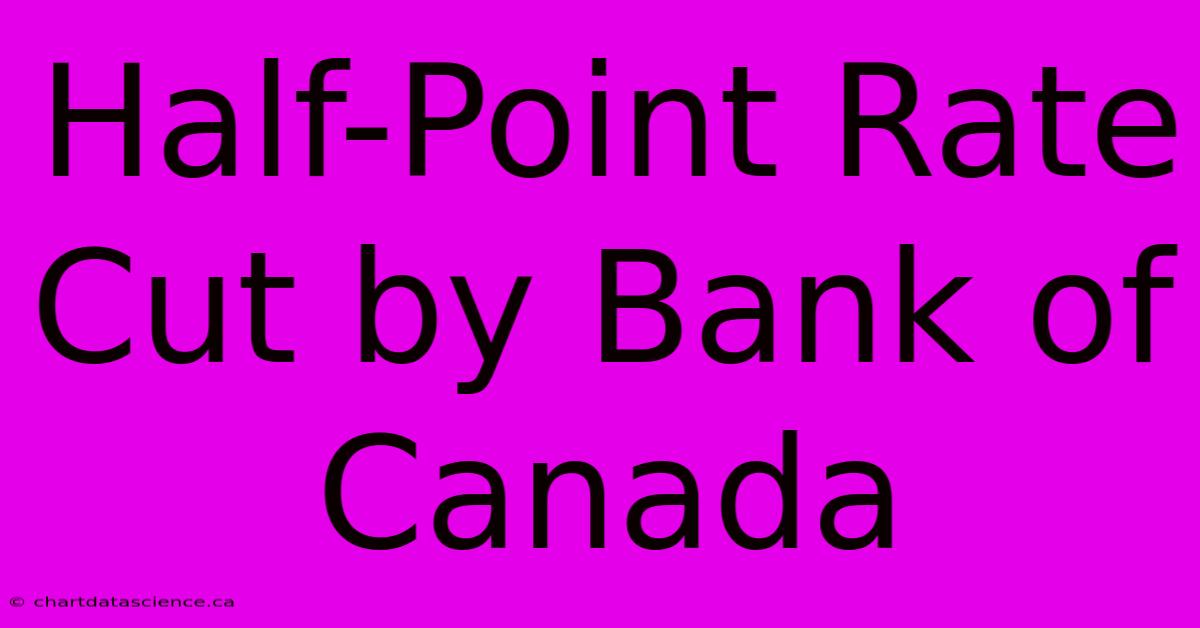 Half-Point Rate Cut By Bank Of Canada