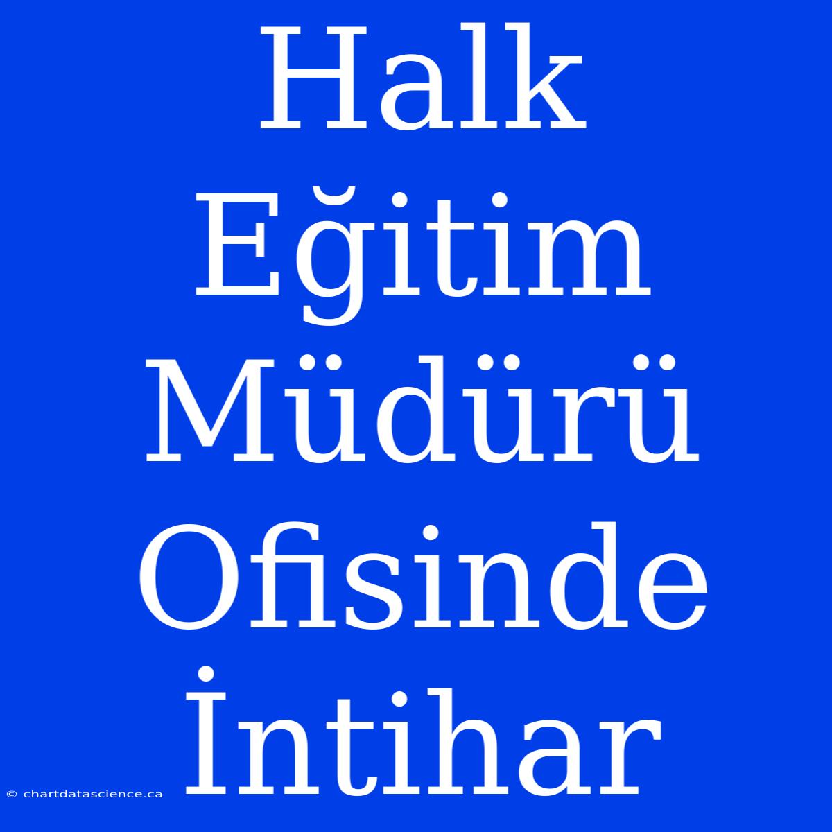 Halk Eğitim Müdürü Ofisinde İntihar