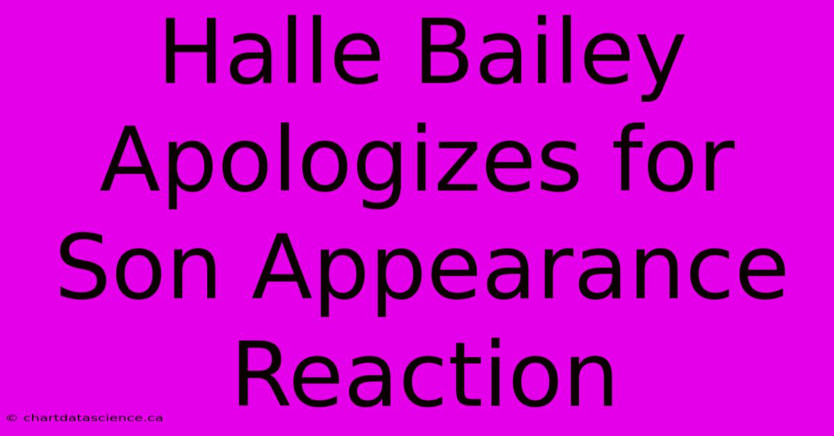 Halle Bailey Apologizes For Son Appearance Reaction