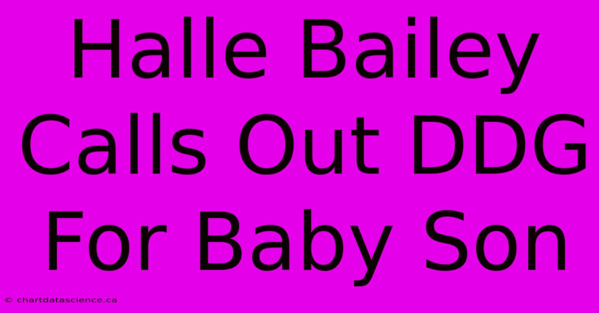 Halle Bailey Calls Out DDG For Baby Son