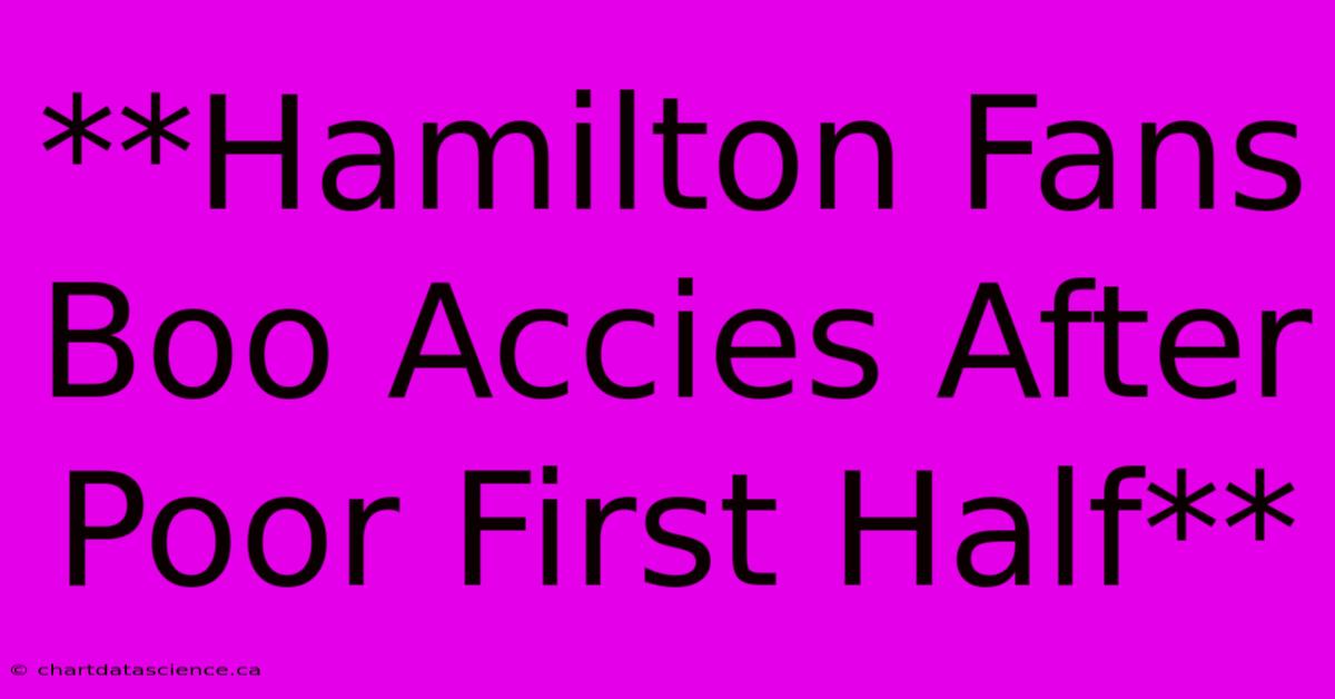 **Hamilton Fans Boo Accies After Poor First Half**