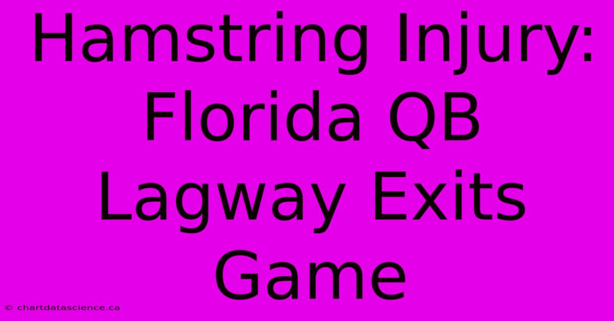 Hamstring Injury: Florida QB Lagway Exits Game 