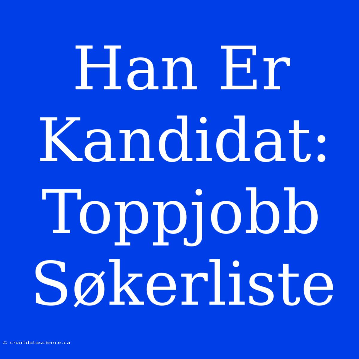 Han Er Kandidat: Toppjobb Søkerliste