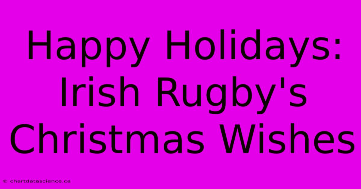 Happy Holidays: Irish Rugby's Christmas Wishes