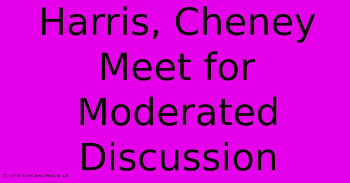 Harris, Cheney Meet For Moderated Discussion