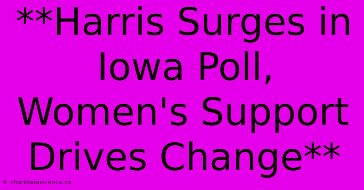 **Harris Surges In Iowa Poll, Women's Support Drives Change** 