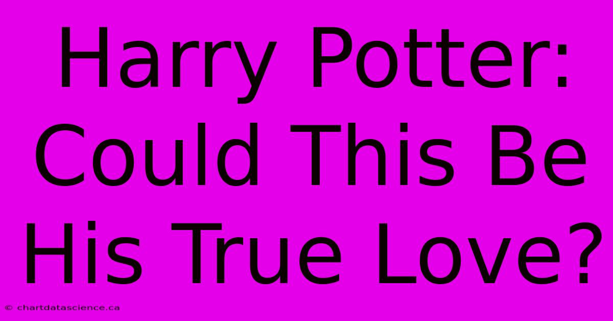 Harry Potter: Could This Be His True Love?