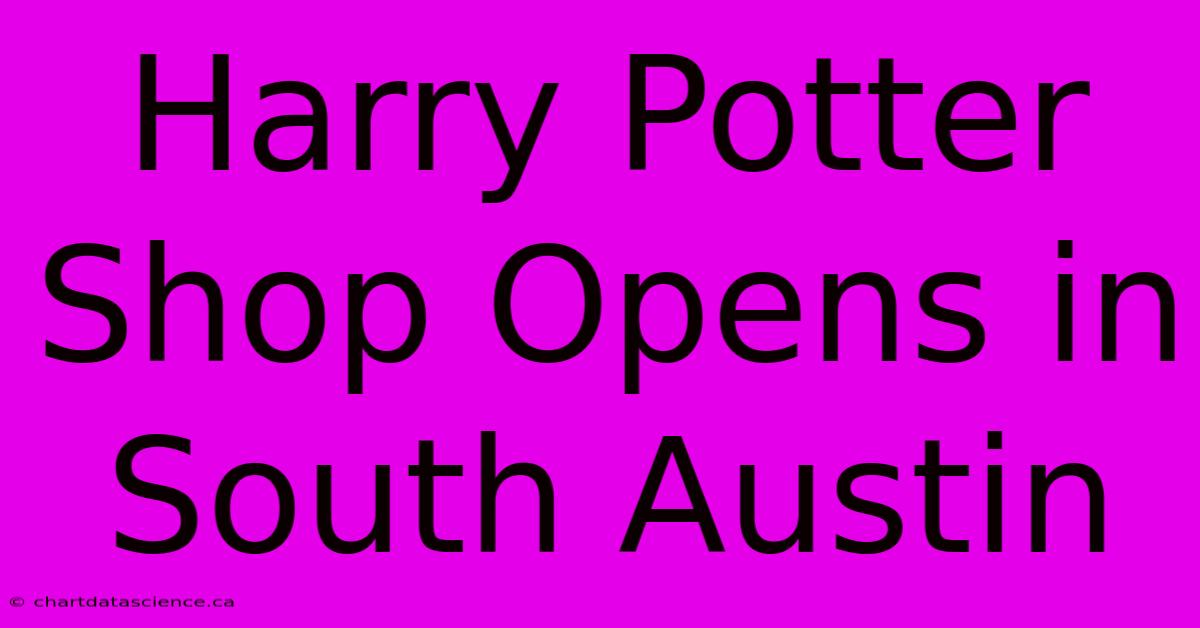 Harry Potter Shop Opens In South Austin