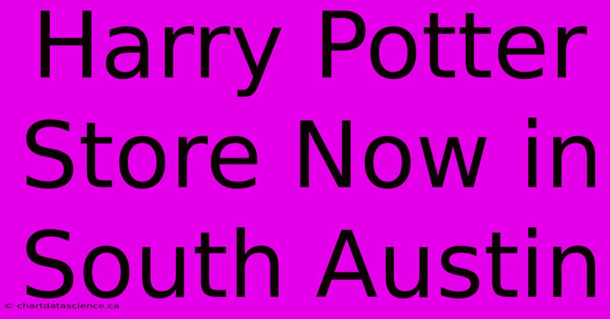 Harry Potter Store Now In South Austin 