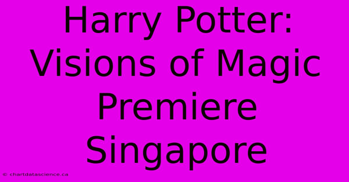 Harry Potter: Visions Of Magic Premiere Singapore