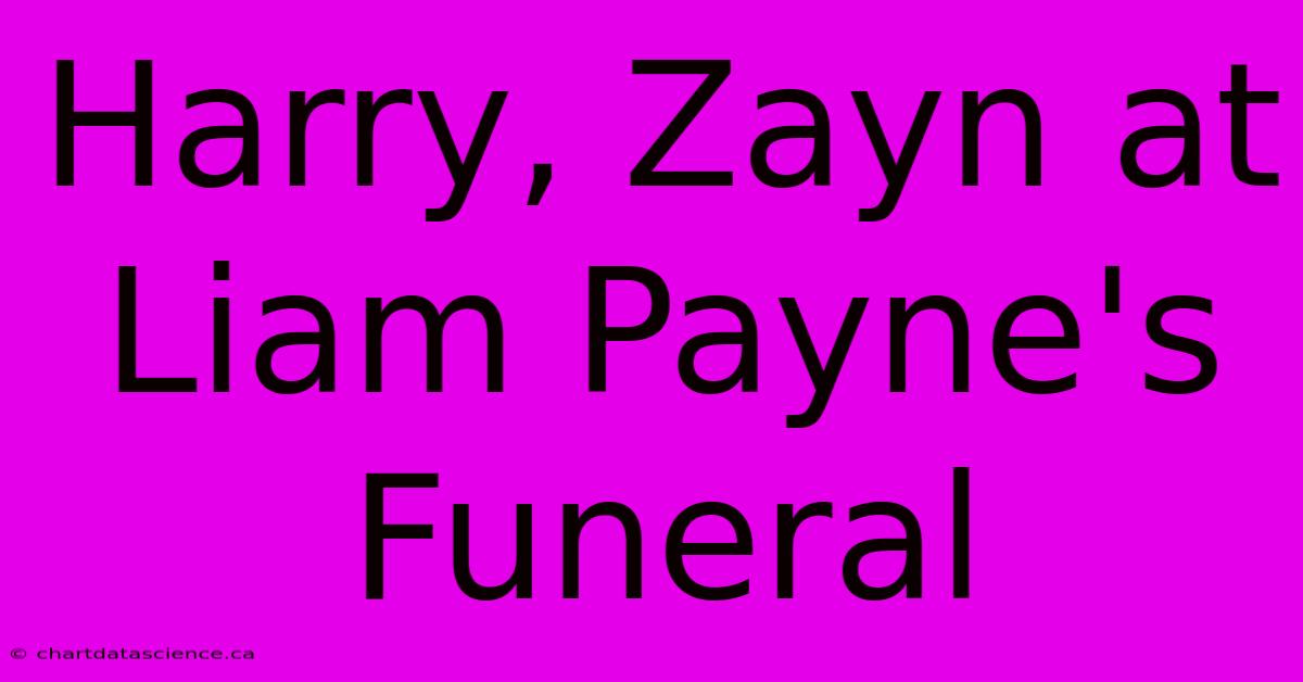 Harry, Zayn At Liam Payne's Funeral