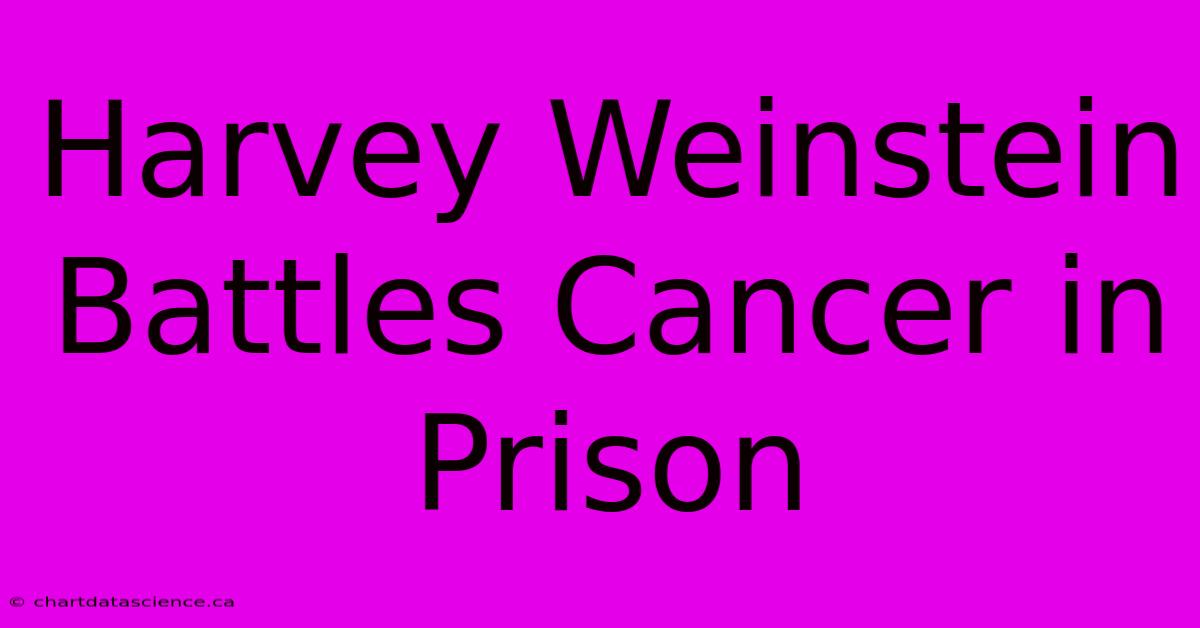 Harvey Weinstein Battles Cancer In Prison 