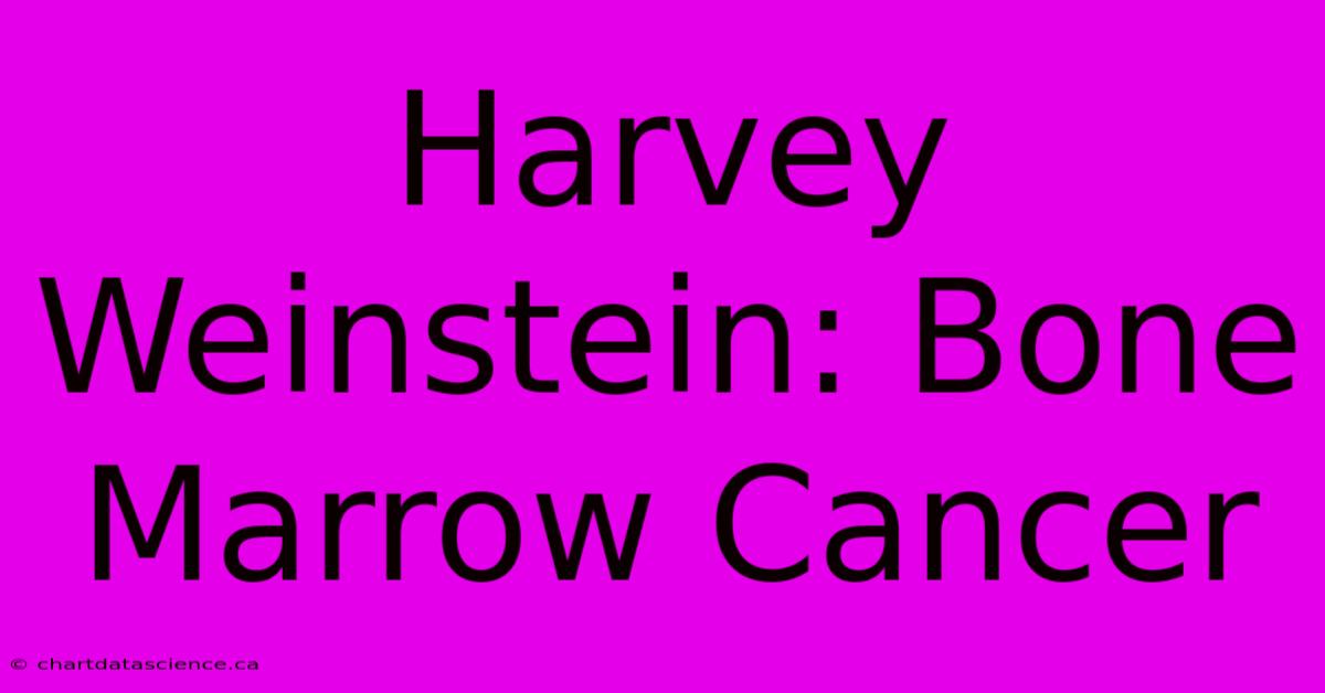 Harvey Weinstein: Bone Marrow Cancer