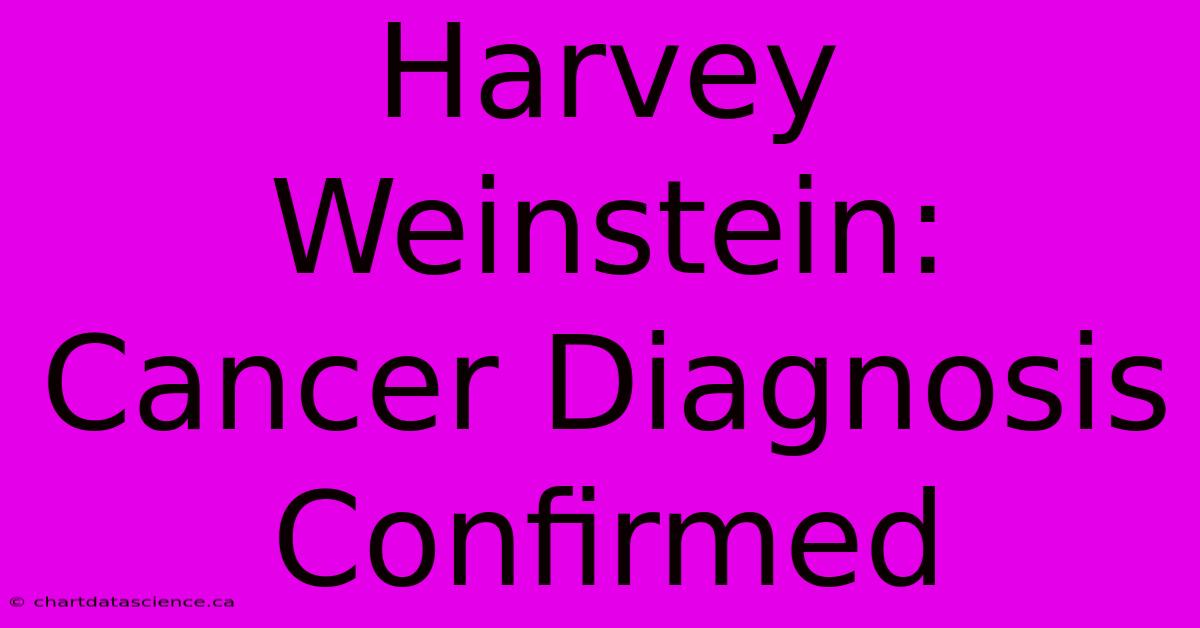 Harvey Weinstein: Cancer Diagnosis Confirmed